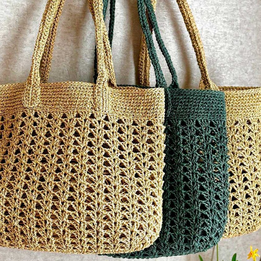 CROCHET RAFIA Handbag - Image 4